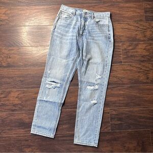 Blank Paige Button Fly High Rise Distressed Denim Jeans